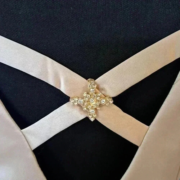 Scott McClintock Gold Sheath Dress Square Neck Wedding - Picture 10 of 15